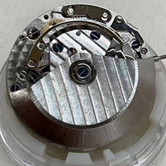 Generic 7753 China Made 7750 chronograph movement with 3 hands and small seconds at 3, 6, and 9 o'clock positions