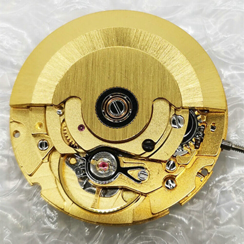 China Made Tianjin 2824-2 Golden Black Dial Wheel Automatic Mechanical Movement