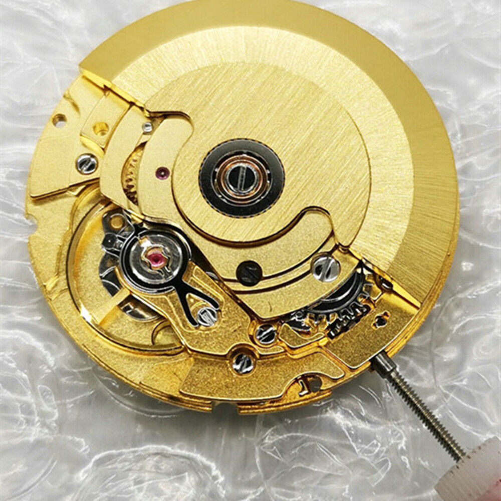 China Made Tianjin 2824-2 Golden Black Dial Wheel Automatic Mechanical Movement