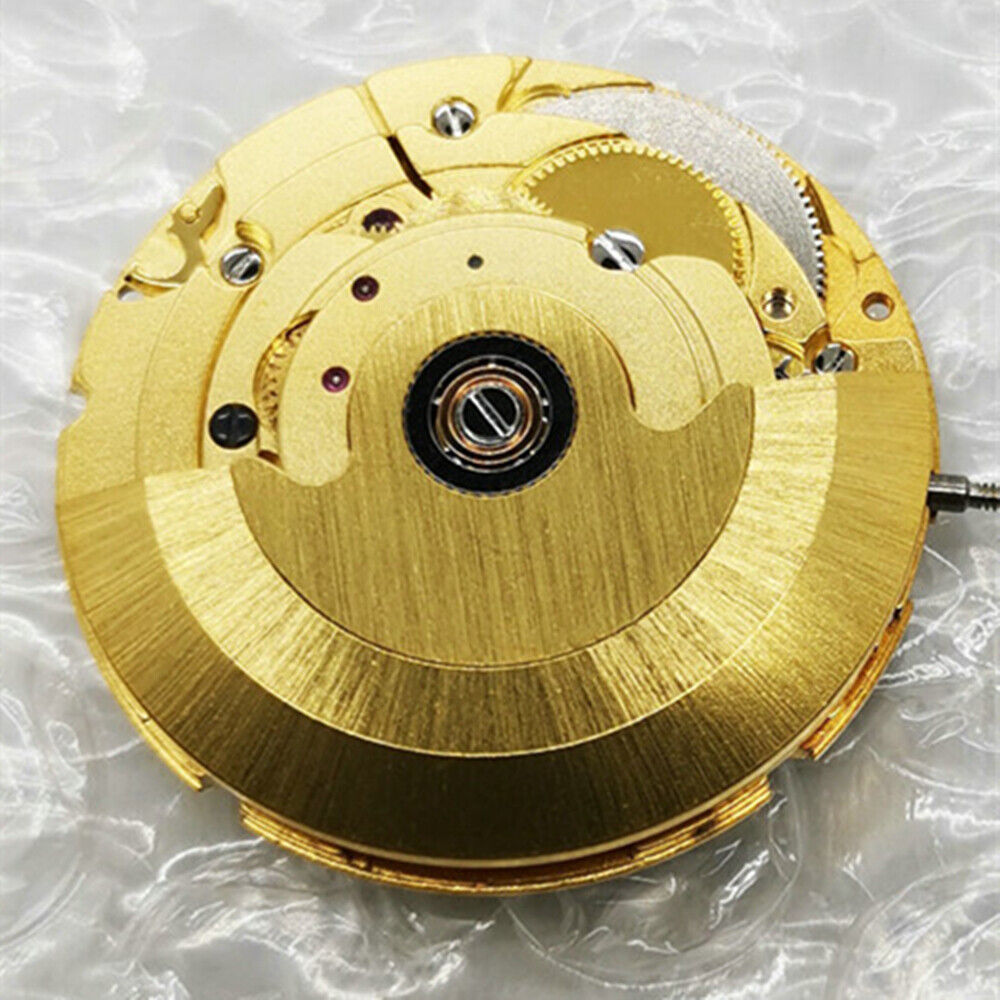 China Made Tianjin 2824-2 Golden Black Dial Wheel Automatic Mechanical Movement