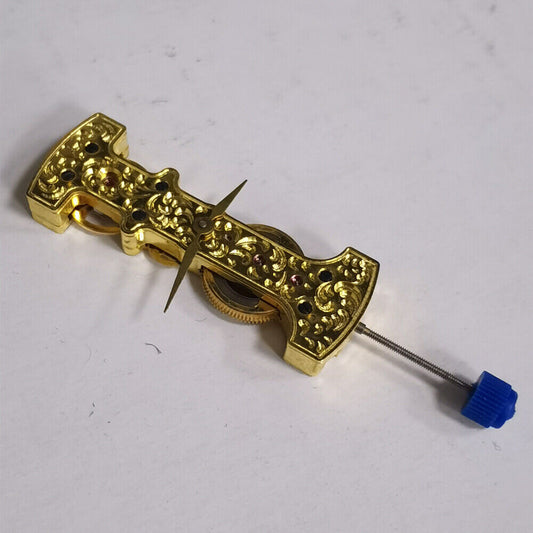 Golden Rectangle Auto Chronograph with balance wheel, 2-hand design for precise timekeeping.