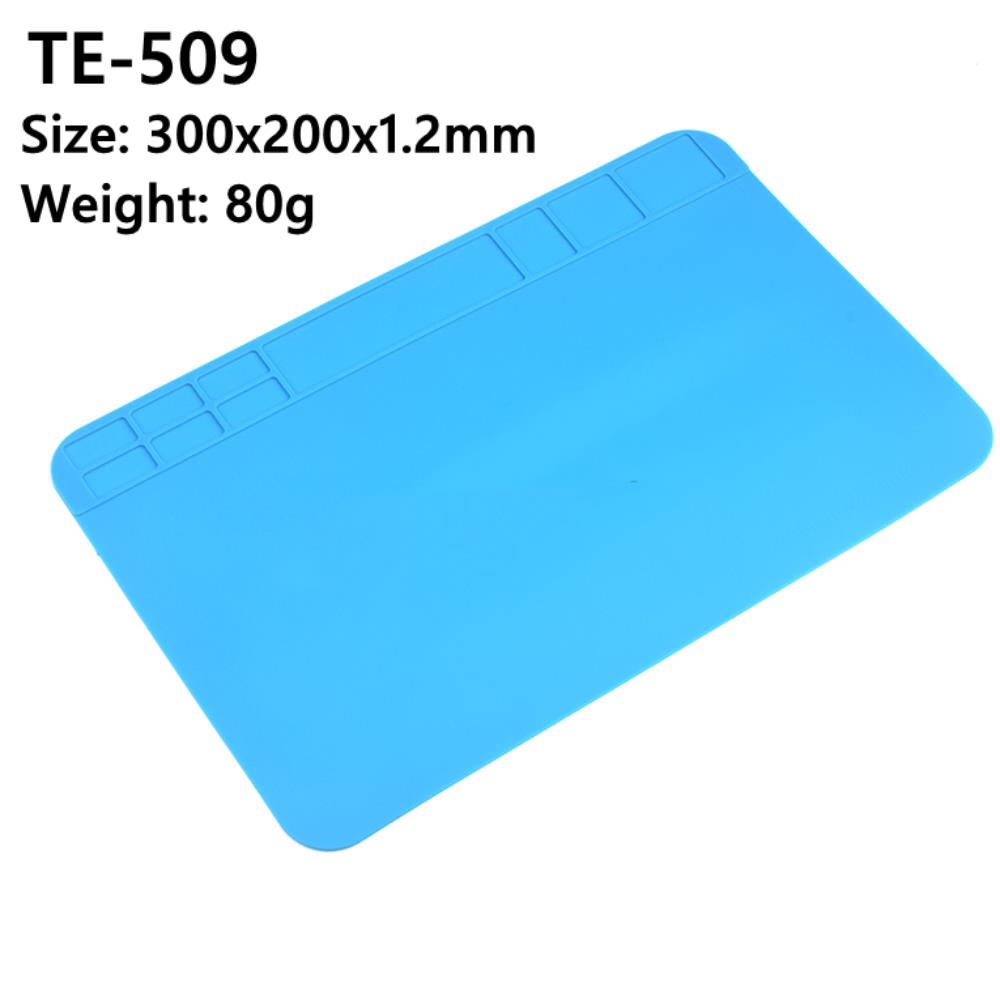 30x20cm TE509 silicone insulation pad for watch repair, thermostable and anti-corrosive, ideal for precision work.