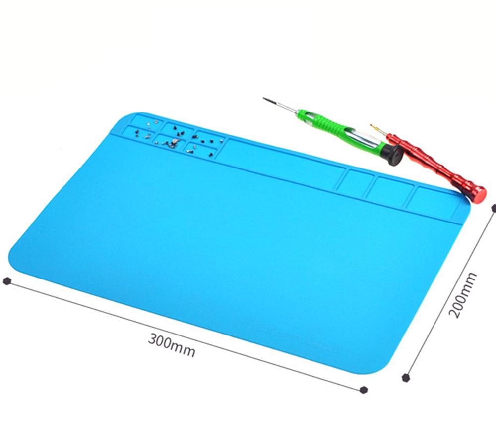 TE509 silicone insulation pad 30x20cm for watch repair, thermostable and anti-corrosive, perfect for precise work.