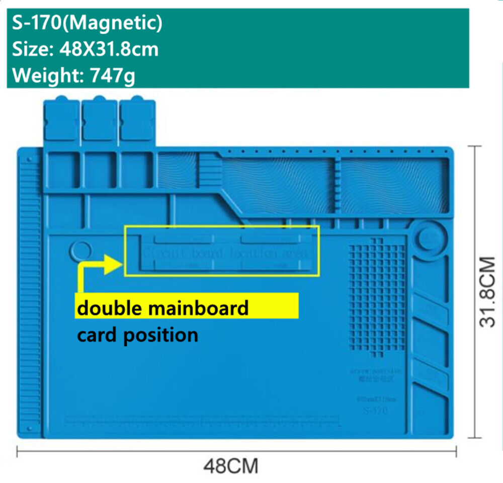 Silicone insulation pad S-170 for watch repair, thermostable and anti-corrosive, 48x31.8cm