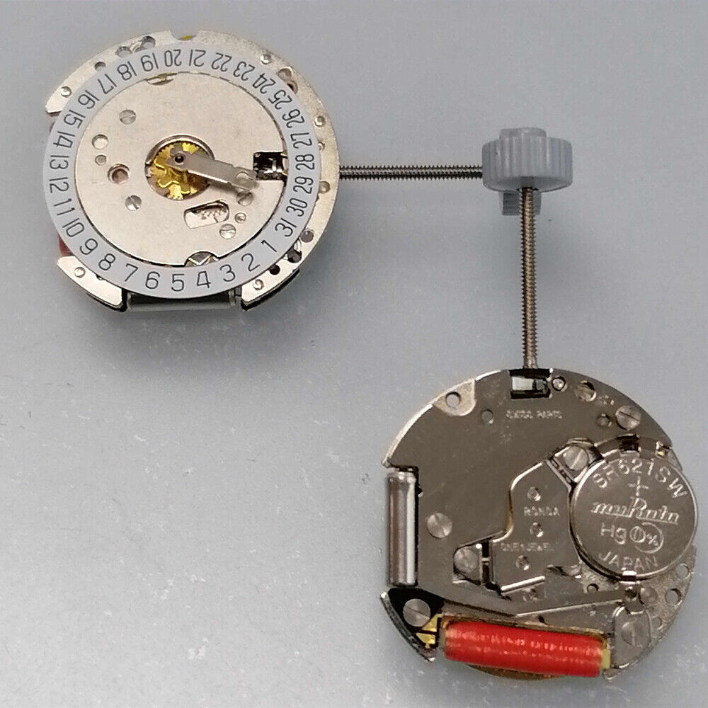 Mouvement de montre à quartz Ronda 775, date à 6 heures, pièce suisse