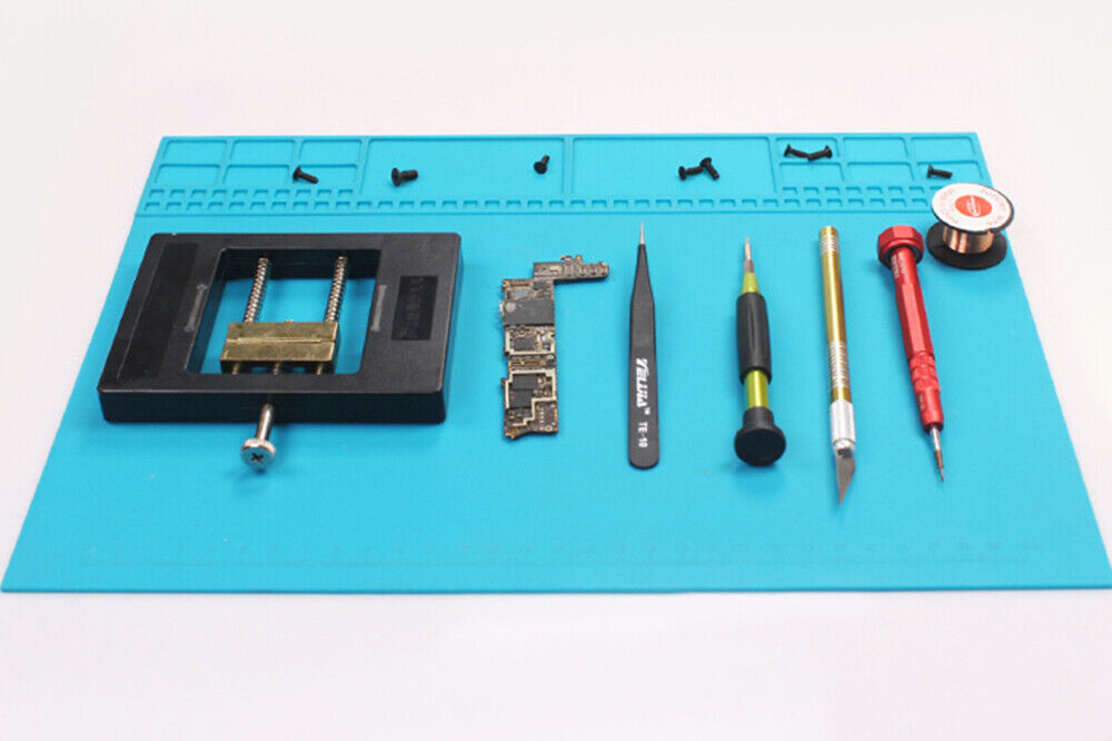 Silicone insulation pad 35x25.5cm for watch repair, thermostable and anti-corrosive, TE504 brand.