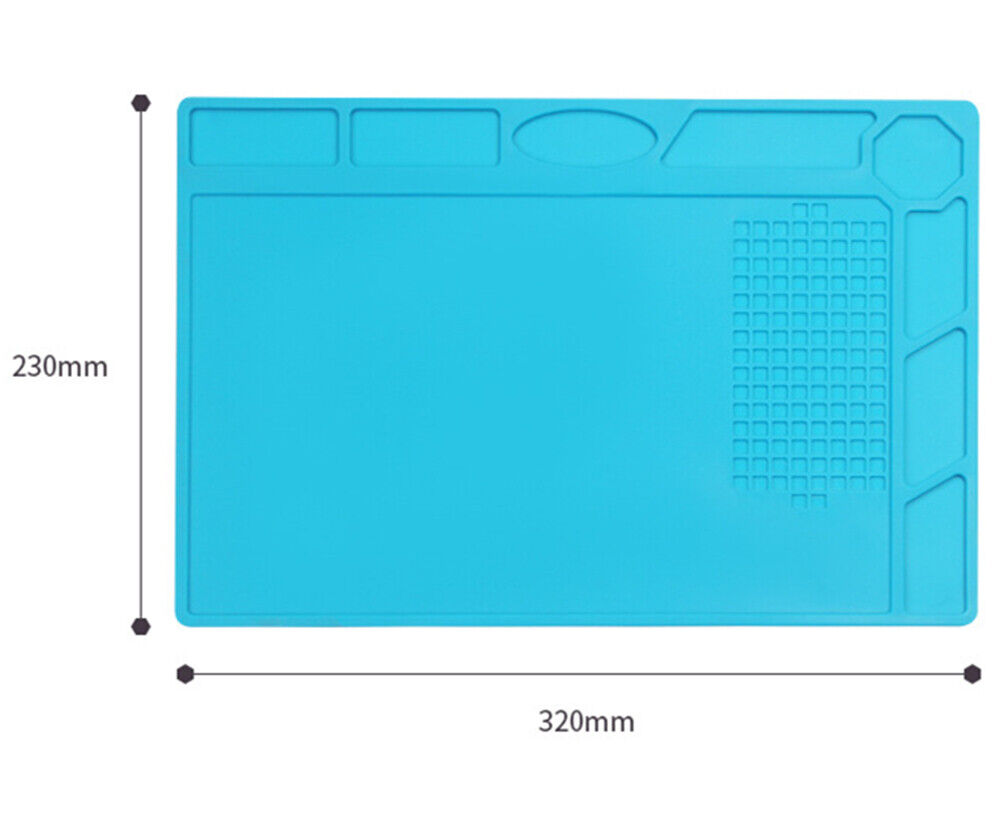Thermostable 32x23cm silicone insulation pad for watch repair, anti-corrosive, TE502 brand accessory