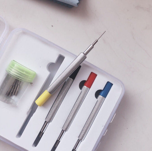 Watch pin punch set 0.7-1.0mm for bracelet band removal, precise watch tool