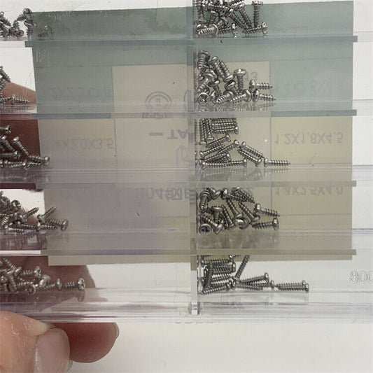 304 Stainless Steel self-tapping screws assortment in 8 sizes for watch repair