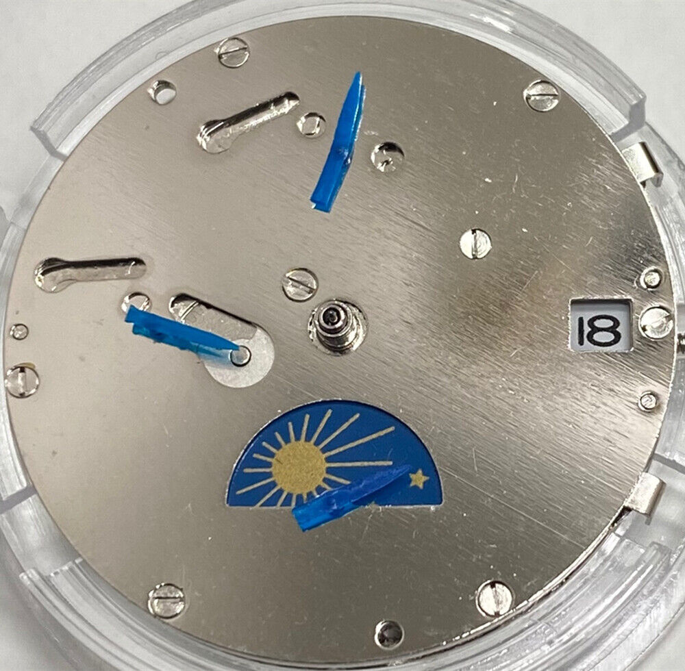 Asian 2813 Silver Multi-Function Automatic Mechanical Movement Moon Phase@6 Date