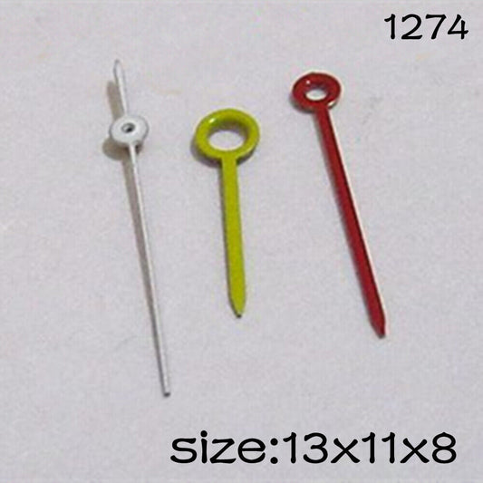 Set of green watch hands for Miyota 2015 movement, 13mm/11mm/8mm lengths, brand NO.1274