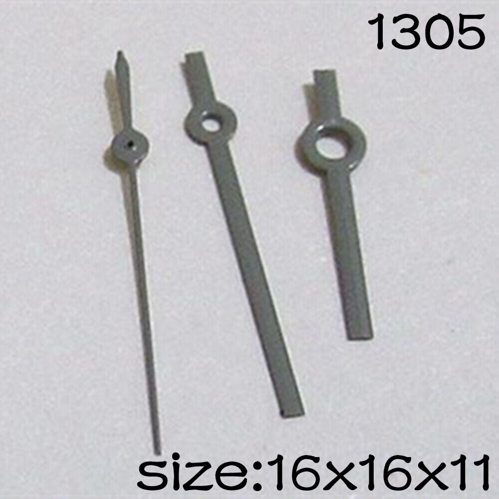 Silbernes Uhrzeiger-Set für Miyota 2015 Uhrwerk, 16 mm/16 mm/11 mm Länge, Nr. 1305
