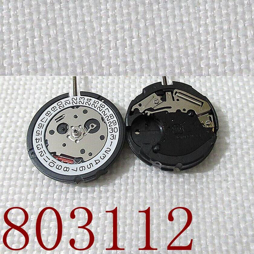 Montre <tc>ETA</tc> 803.112 à quartz, 3 aiguilles, date à 3 heures, mouvement suisse
