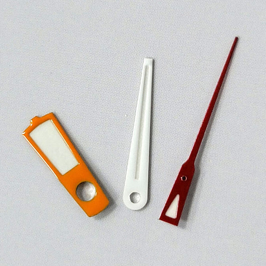 Green luminous watch hands set for NH35A/NH36A/4R36 movement, 3 hands, sizes 7/11/12mm.