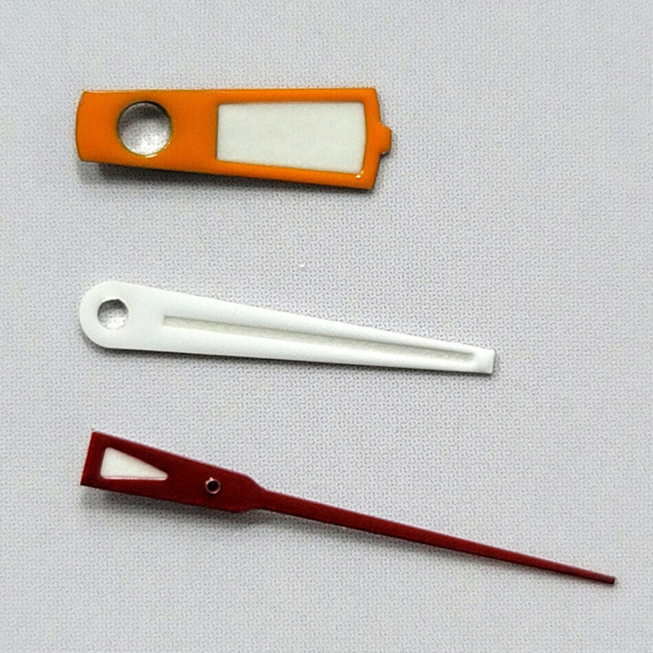 Green luminous 3-hand set for NH35A/NH36A/4R36 watches, sizes 7/11/12mm, perfect for watch repairs.