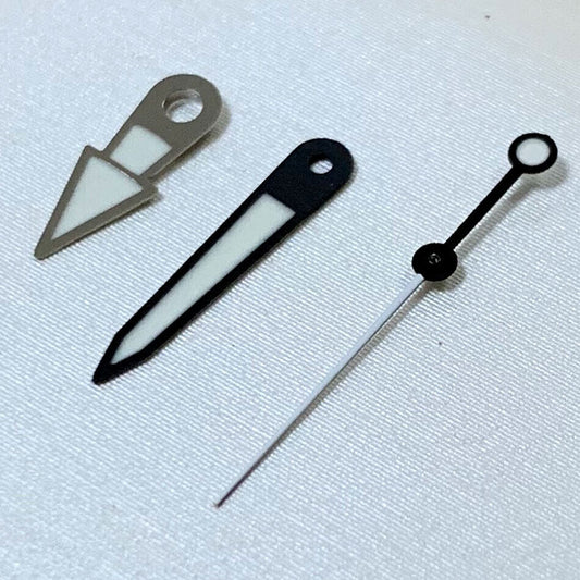 Green luminous watch hands set for NH35A/NH36A/4R36 movement by A9, precise fit and glow