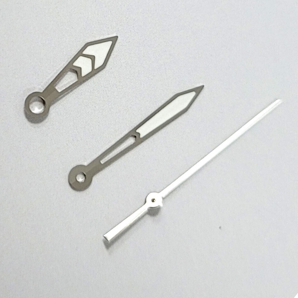 Green luminous watch hands set by B13, compatible with NH35A/NH36A/4R36 movements, fits 9.5-15mm sizes.