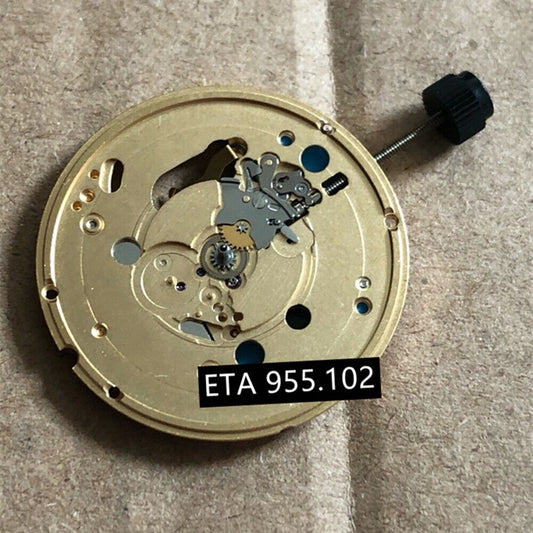 ETA 955.102 Swiss Made quartz watch movement, precise timekeeping, no calendar function, reliable accessory.