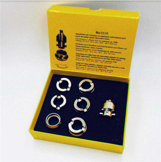 1. Durable 6 chucks set for waterproof grooved back case openers, compatible with model 5538.