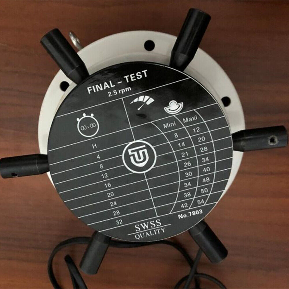 Automic-Test Cyclotest watch tester with 220V power for accurate watch winding and testing.