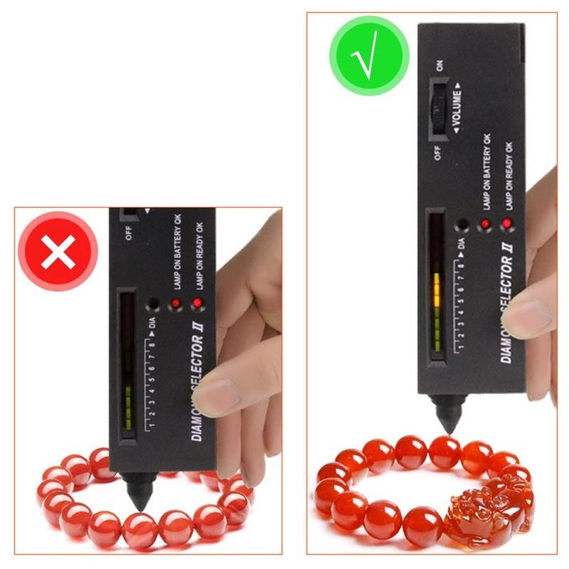 Stylo testeur de diamants professionnel portable Gems Diamond Selector II Indicateur LED