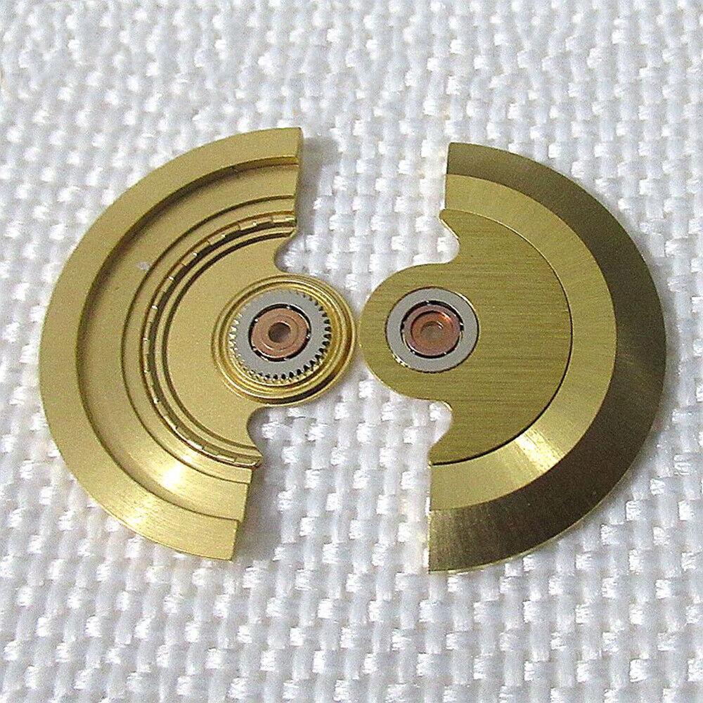 Golden rotor oscillating weight for ETA 2824, 2834, 2836 movements, compatible watch accessory.