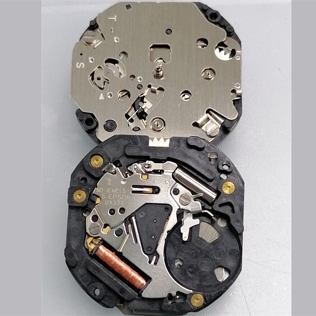 Montre Hattori Epson VX3TE neuve avec mouvement à quartz, accessoires de montre fabriqués au Japon