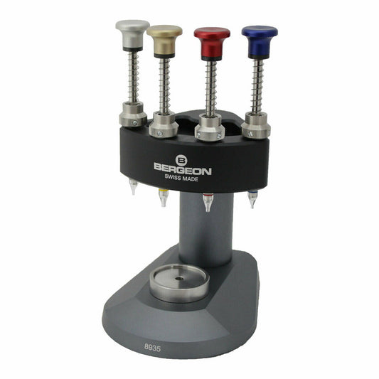 Bergeon 8935 watch hand setting tool in 4 positions for precise watch repair and assembly.