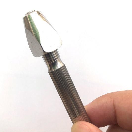 Bergeon 1842-18B pin vise with square head, precise watchmaker tool for 0-2mm drill bits.