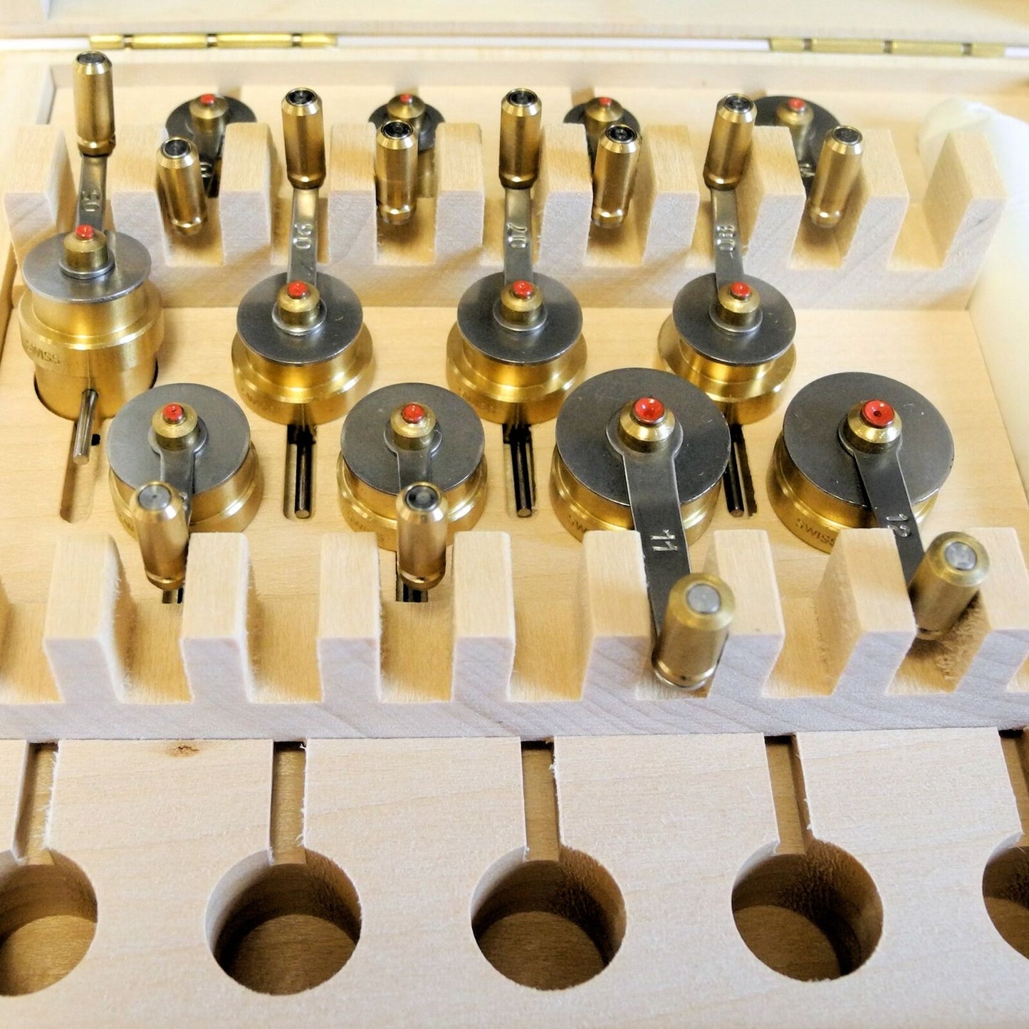 Bergeon 2795-ETA Assortment of 12 Watch Mainspring Winder For ETA Calibres