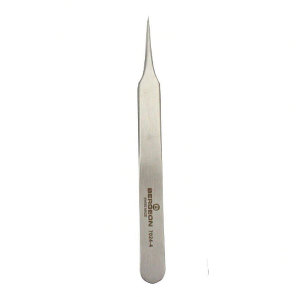 Pince à épiler antimagnétique Bergeon 7024-4, taille 110 mm, Swiss Tool