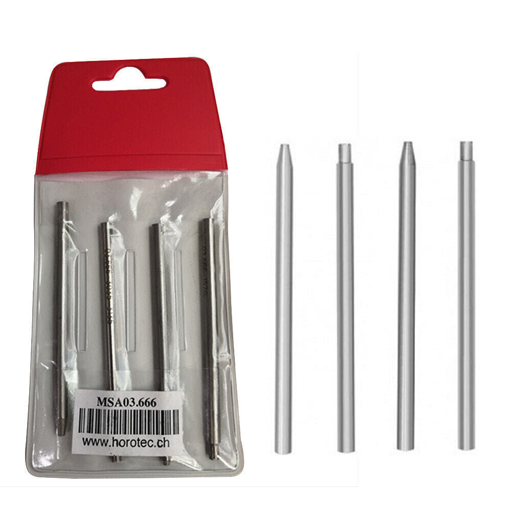 Horotec MSA03.666 set of 4 oscillating weight bolt keys for precise watch repair calibres.