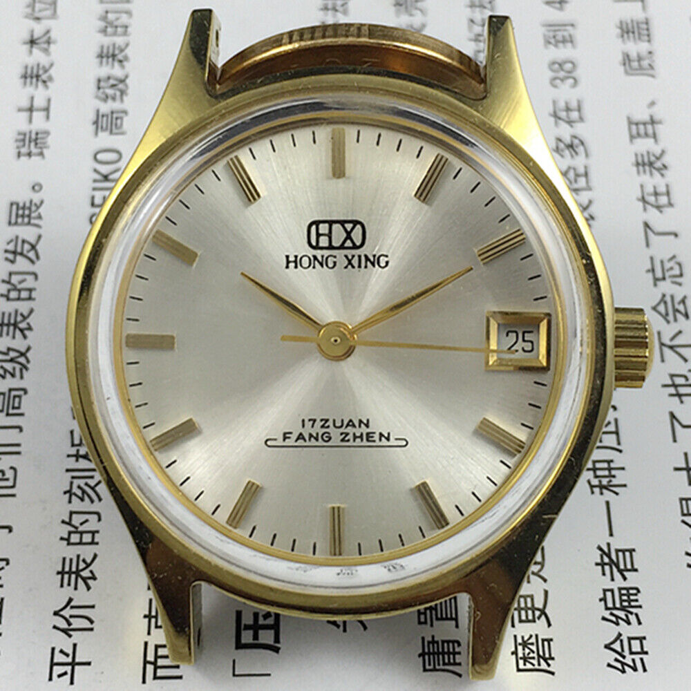 32mm China Made Manual Mechanical Watch 17 Jews Single Calendar Round Case