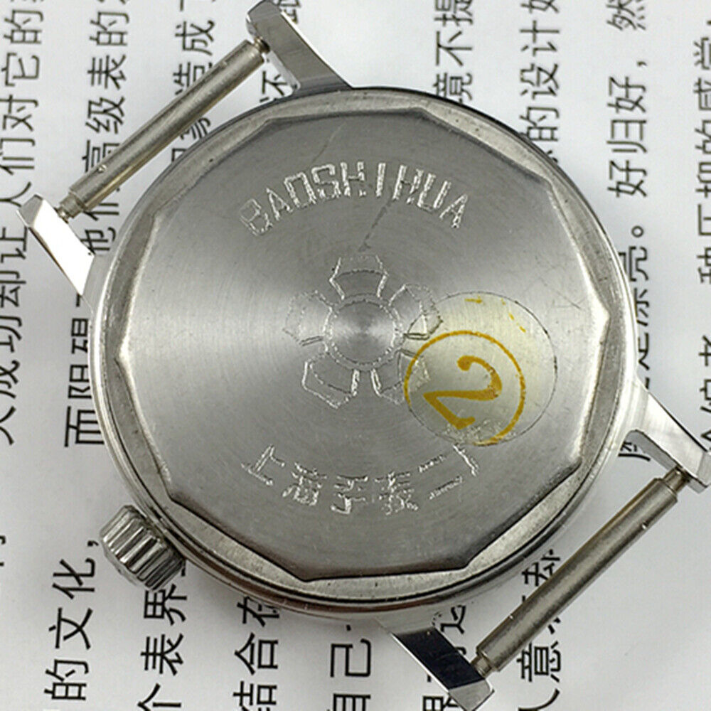 33mm Shanghai manual watch with single calendar, 17 jewels, shock-resistant for durable timekeeping.