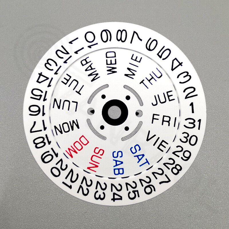 Japan Made English Font White Date Disk Wheel Week Wheel for Movement NH36 3/3.8