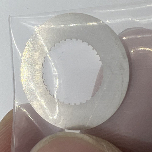 White date disk wheel for ETA F05.111 watch movement, date display at 6 o'clock position, compatible with watch accessories.