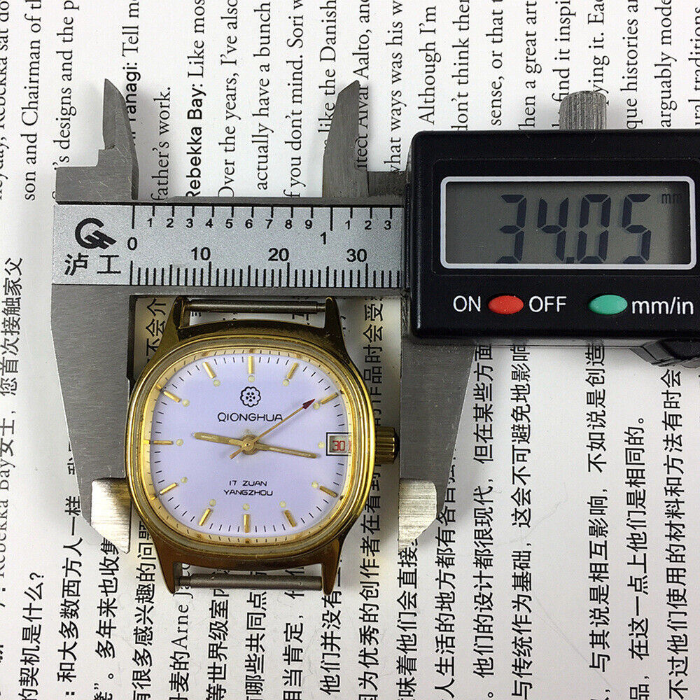 33mm Qionghua China Made Manual Mechanical Watch 17 Jews Single Calendar