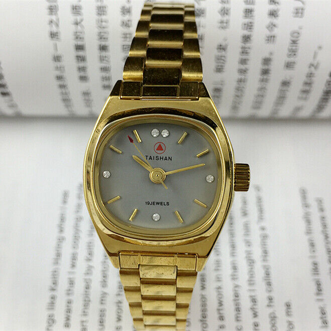26mm China Made Lady Manual Mechanical Watch 19 Jews Grey Dial Golden Nail