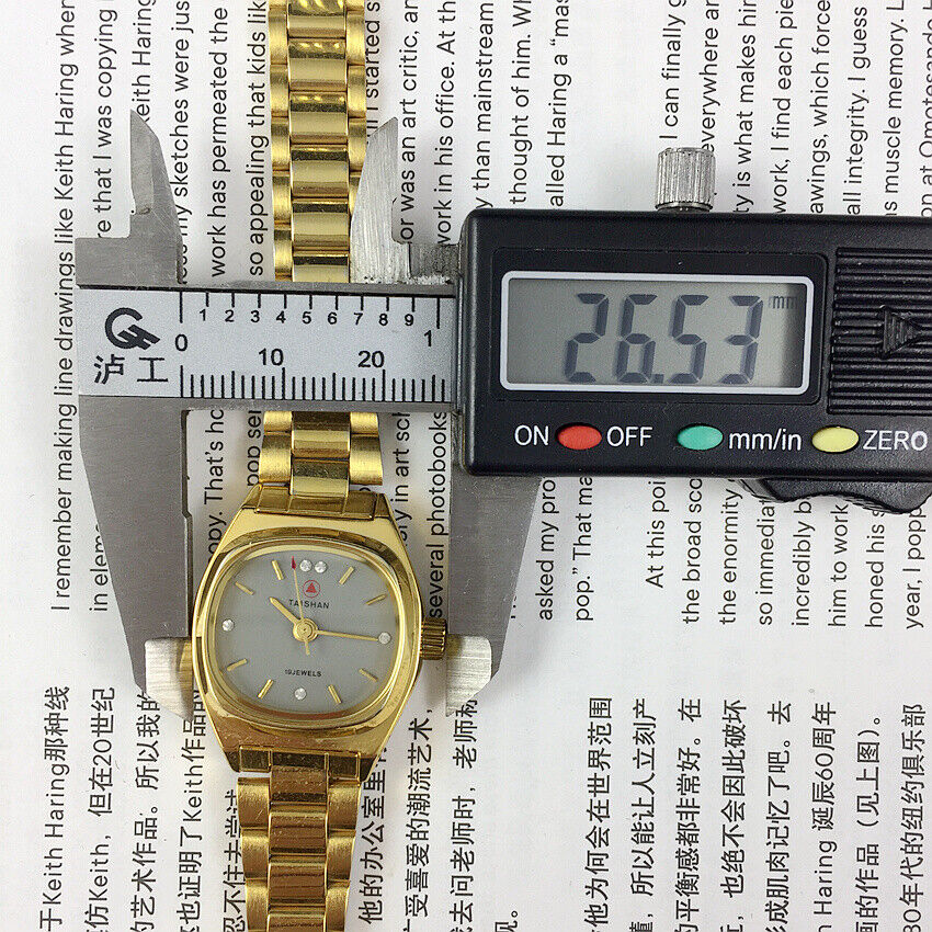 26mm China Made Lady Manual Mechanical Watch 19 Jews Grey Dial Golden Nail