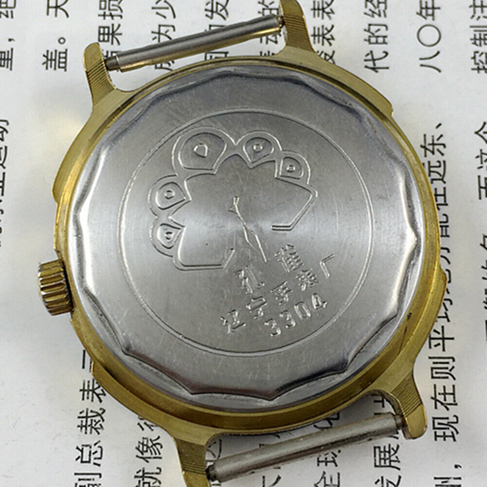 36mm China Made Manual Mechanical Watch 17 Jews Black Dial Luminous Hands