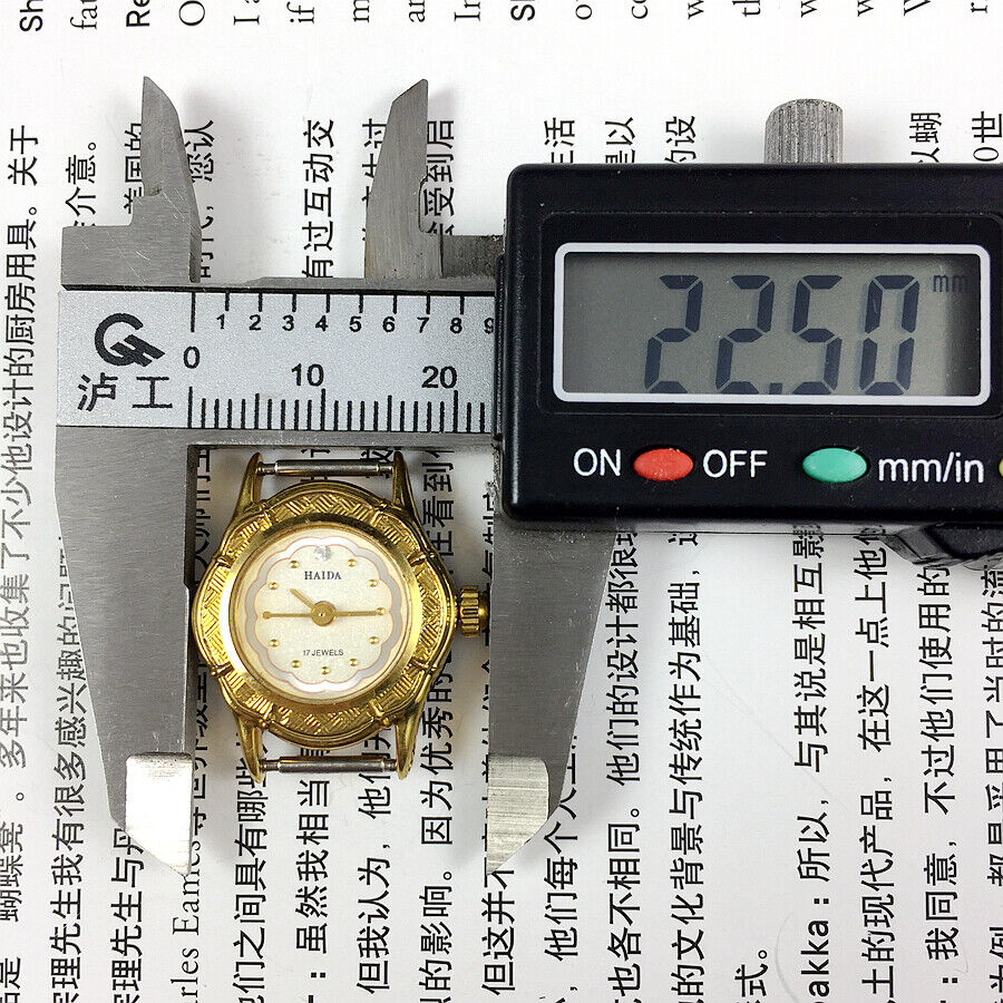21mm Shanghai Made Lady Manual Mechanical Watch 17 Jews White Dial Golden Nail