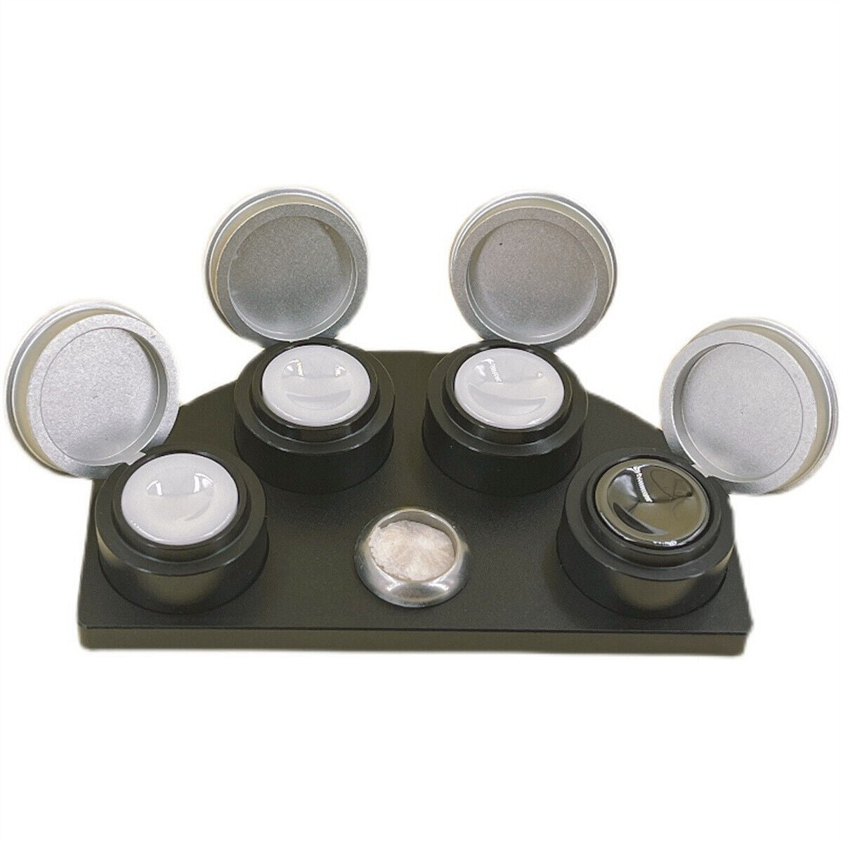 Support de gobelets à huile en alliage moulé sous pression, 4 récipients avec réparation de montres en céramique noire