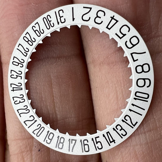 Original Japan Made date disk wheel for Miyota 9015 movement, precise date display at 6 o'clock position.
