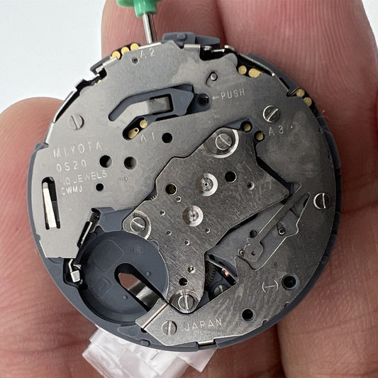 Miyota OS20 quartz watch movement with date window at 3 and 6, Japan made precision by Brand New.