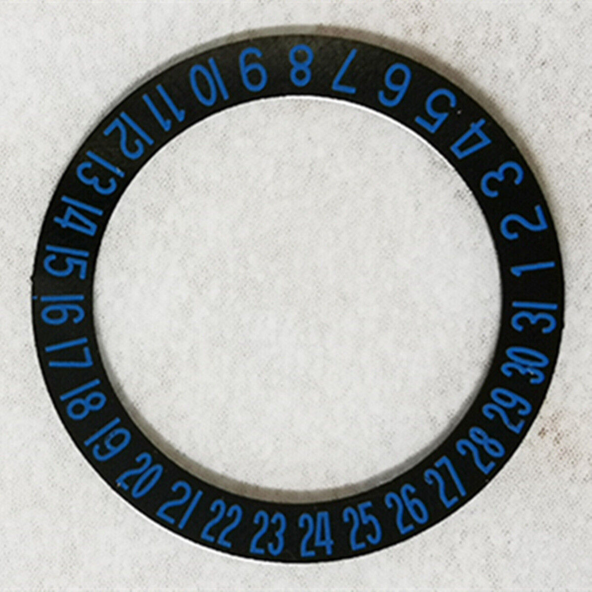Datumsrad mit blauer Schrift, dunkelgraue Auflage für Miyota 8215 2813 Uhrwerk, Datum bei 6