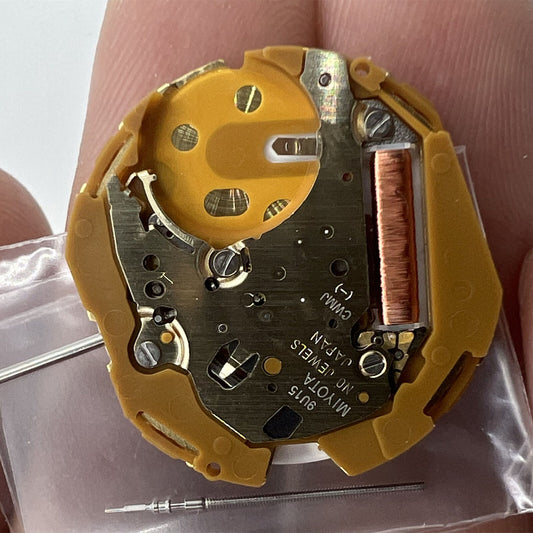 Miyota 9U15 Japan Quartz Movement with date window at 3 o'clock, precise watch part
