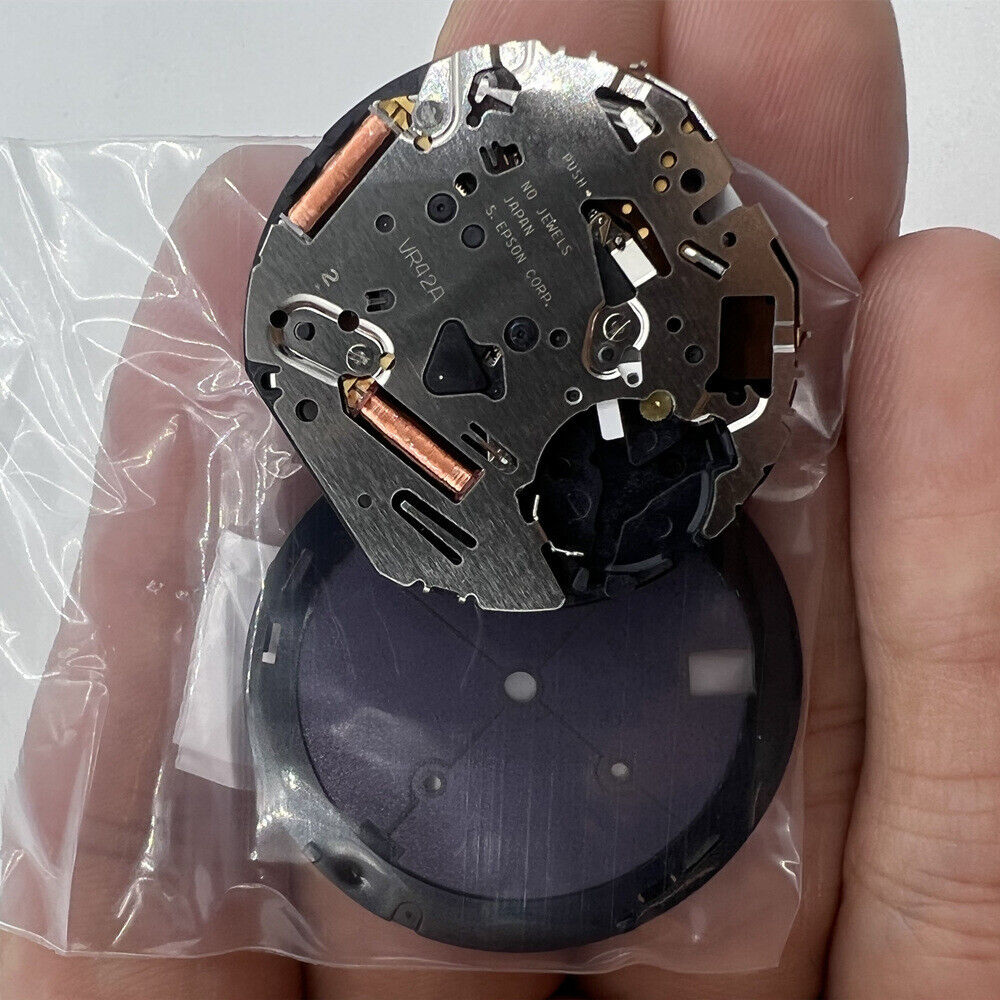 Hattori Epson TMI VR42 quartz solar watch movement, precision Japan-made component for accessories.
