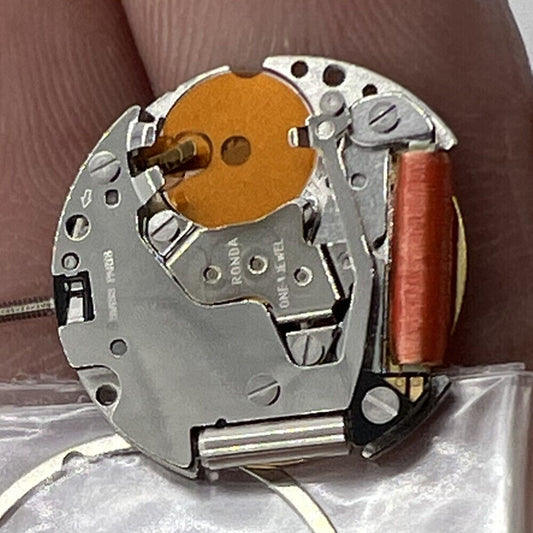 Ronda 774 quartz watch movement with date window at 3 o'clock, Swiss precision parts.