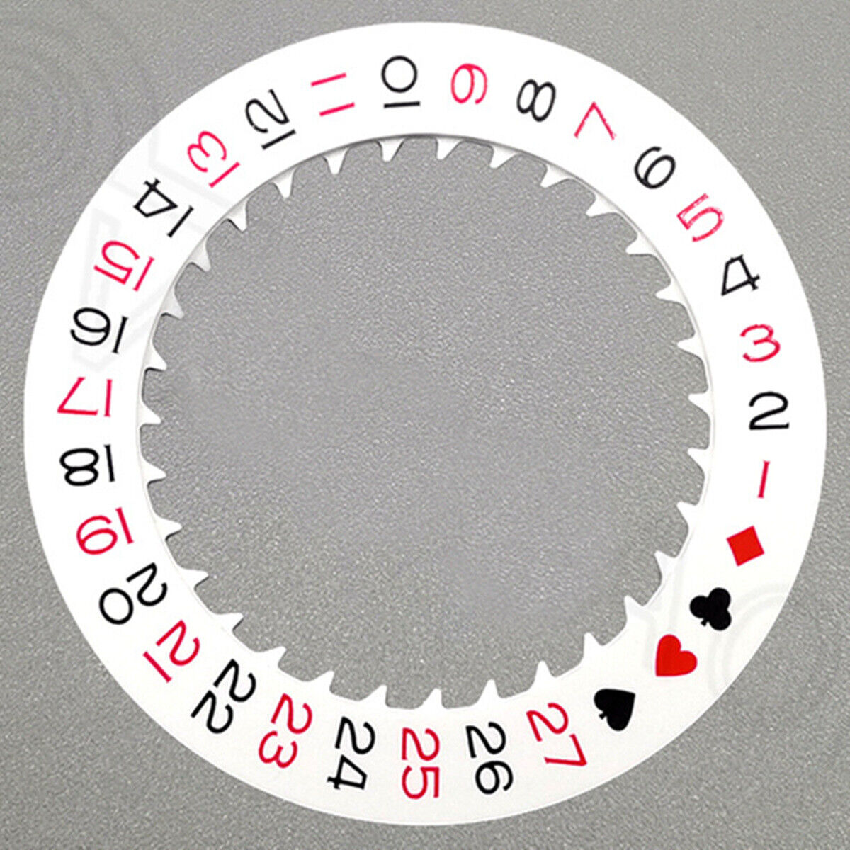 Spade A White Date Disk Wheel für NH36-Uhrwerk, Datum bei 3, Uhrenteil