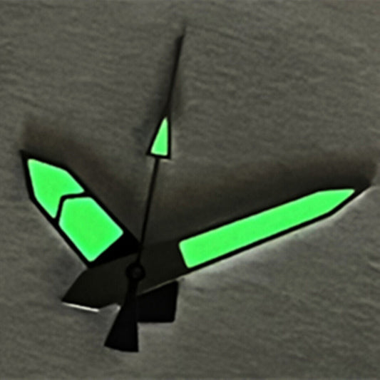 Silver Trim C3 Super Lume watch hands designed for SKX/SBBN diving watches with NH35/NH36 movement.